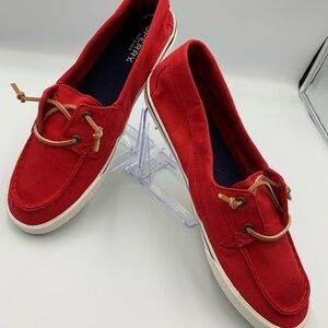 Sperry Women's Vibrant Red Boat Shoes